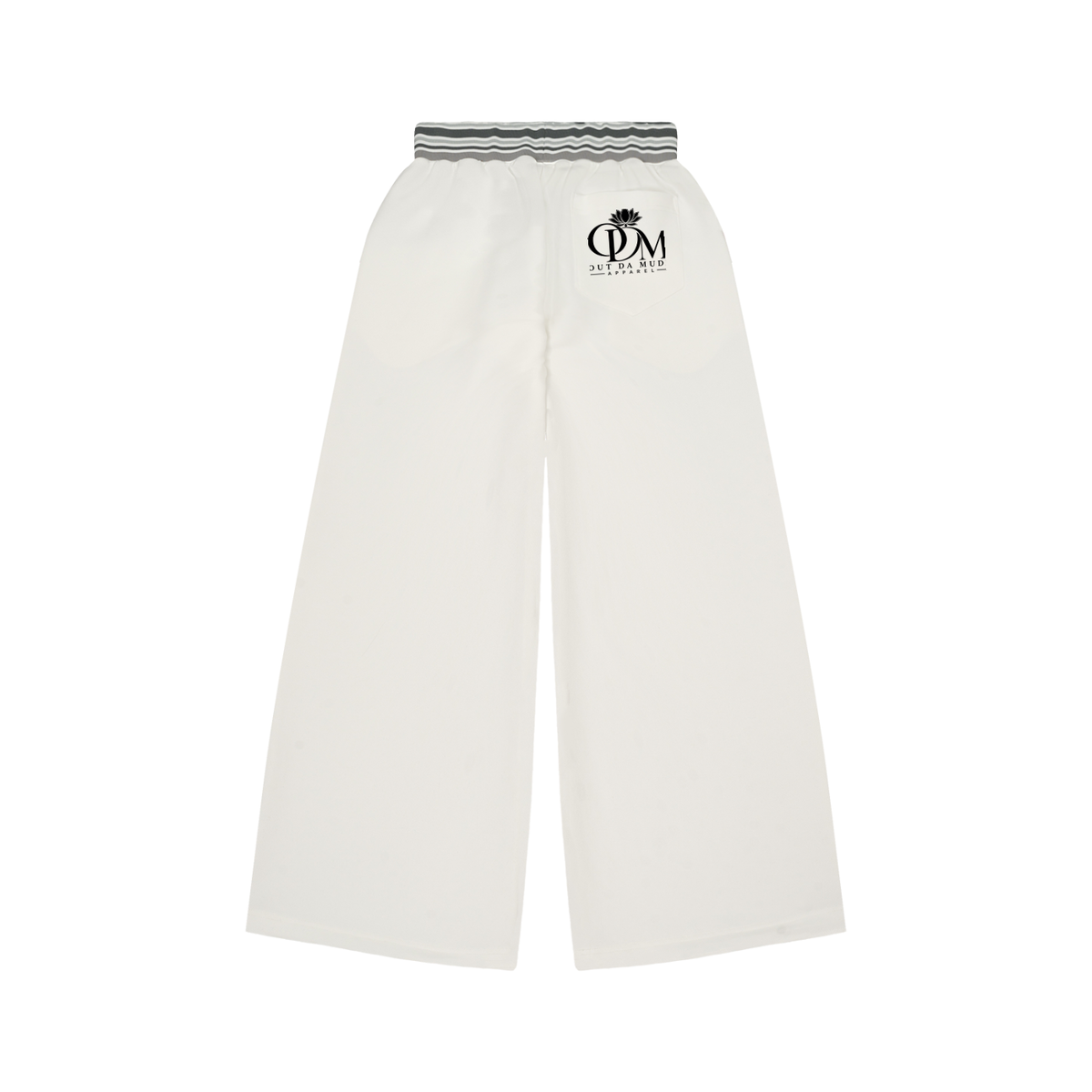 ODM Jacket & Striped Waist Wide Leg Sweat Pants